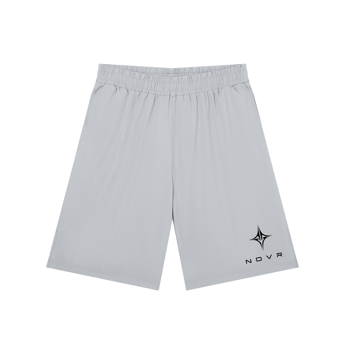 NOVR Training Shorts — Elastic Waist (Light Gray)