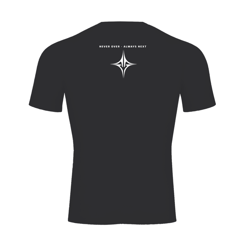 NOVR Performance Tee — Compression (Black) — back