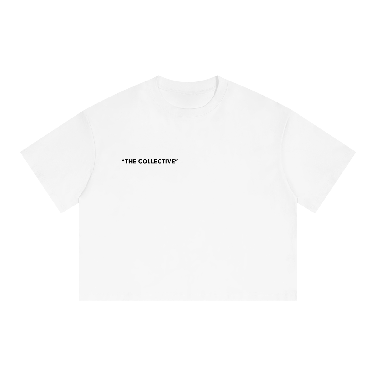 NOVR Boxy Crop Tee — Drop Shoulder (White)