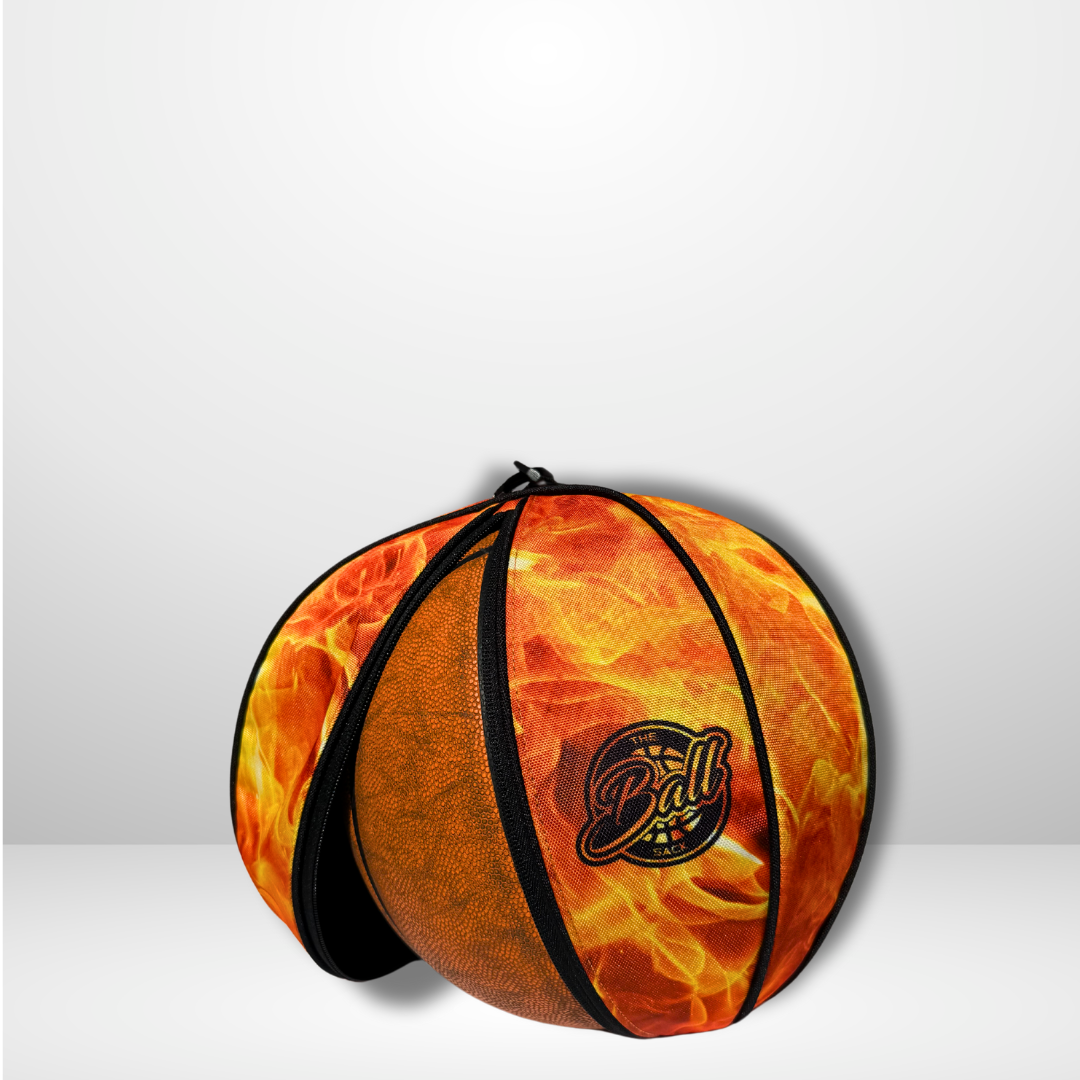 NOVR The Ballsack Hot Shot clip-on ball carrier — side view