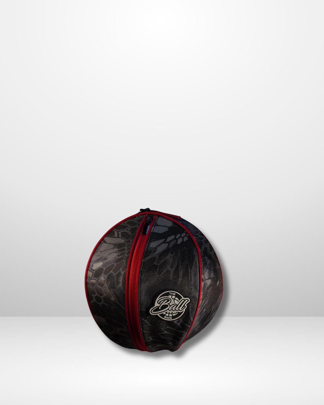 NOVR The Ballsack Onyx Viper — black and red clip-on basketball carrier