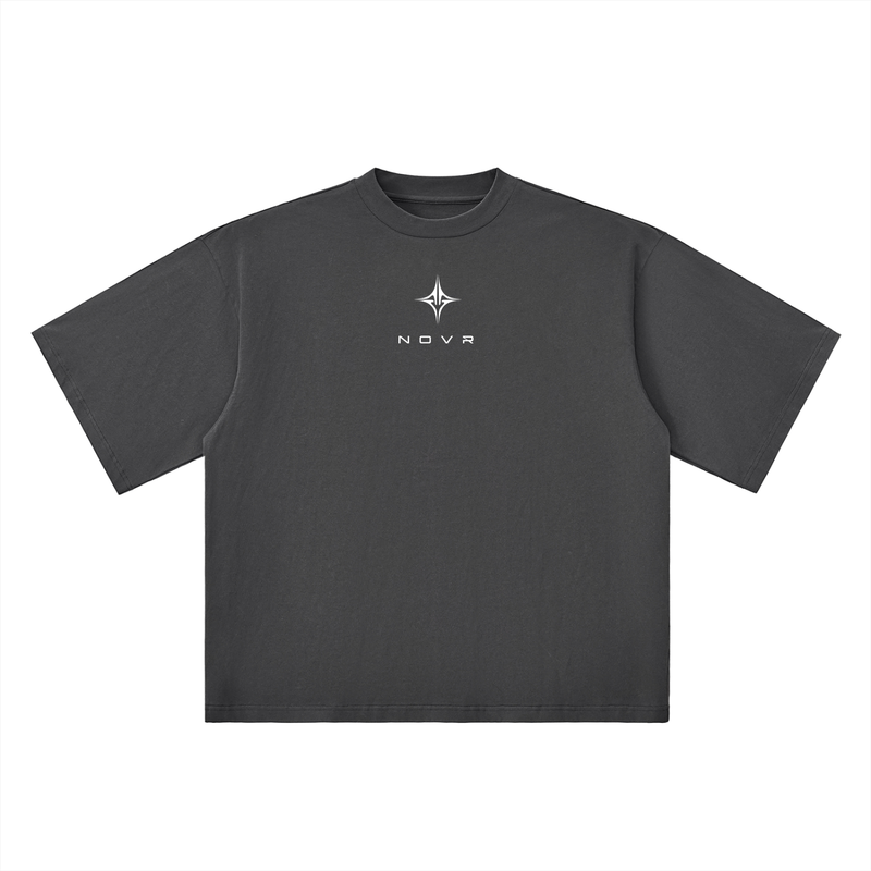 NOVR Drop Shoulder Tee — Oversized (Black) — back